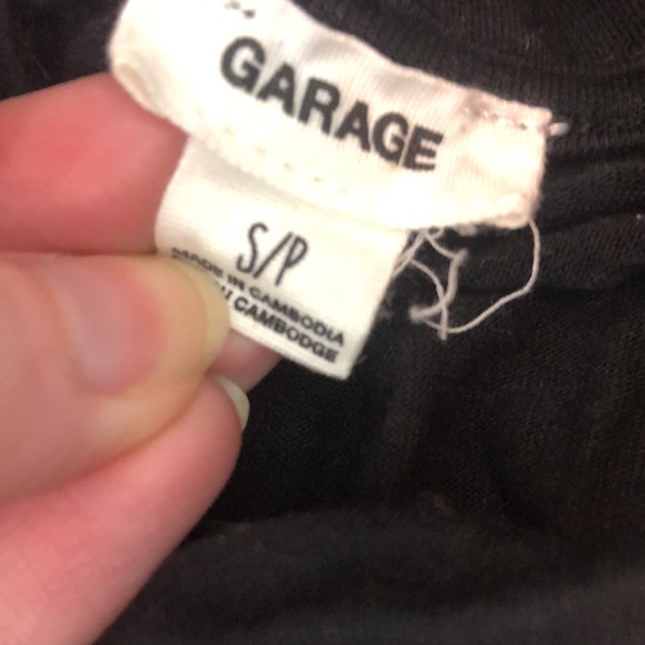 Garage Black Tank with Built-in Chocker Neck Piece - Picture 3 of 5